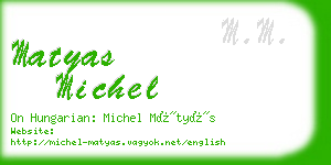 matyas michel business card